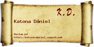 Katona Dániel névjegykártya